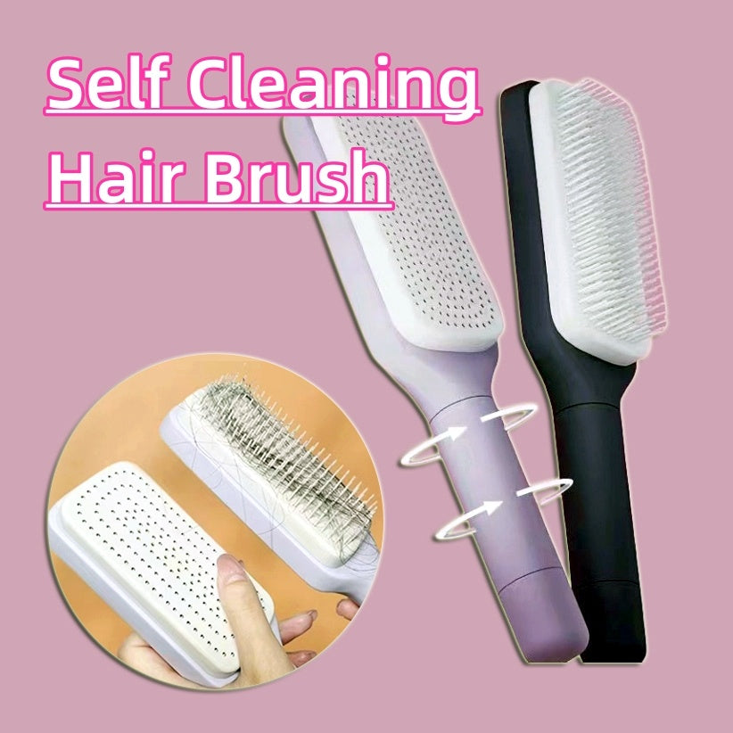 LEMORA - 4 In 1 Self Cleaning Hair Brush